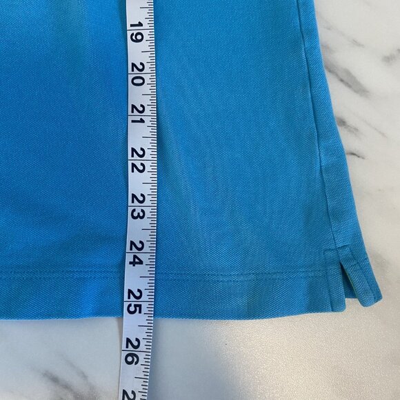 LILLY PULITZER Island Azure Blue Lime Logo TransDry Polo Shirt Size Large L Top - Picture 8 of 8